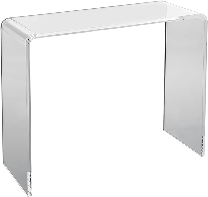 VEVOR Clear Acrylic Console Table, Sleek Transparent Acrylic End Table, Versatile Acrylic Side Table 37.95x15x29.13 inch, Ideal for Entryway, Lounge, or Dining Area