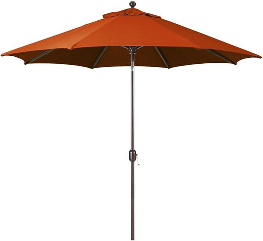 Galtech 9-Foot (Model 737) Deluxe Auto-Tilt Umbrella with Antique Bronze Frame and Sunbrella Fabric Terra Cotta (Includes Extended Frame Warrantee)
