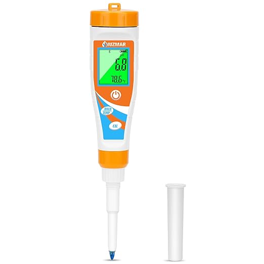 Smart pH Meter for Food pH Test Kit for Sourdough and Bread Dough Professional Spear Sensor Food Tester Digital pH Meter for Sausages Meat Cheese Sushi Rice and Other Solid Semi-Solid