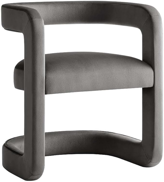 Modway Winslow Stain-Resistant Performance Velvet Accent Chair in [Color]- Open Back Barrel Armchair - Versatile Upholstered Dining Chair - Cozy Reading Chair