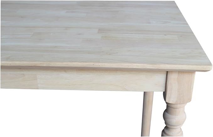 IC INTERNATIONAL CONCEPTS Solid Wood Top Table - Turned Legs
