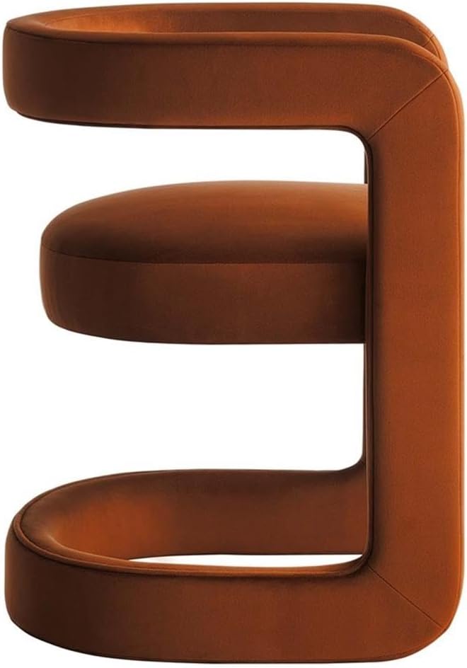Modway Winslow Stain-Resistant Performance Velvet Accent Chair in [Color]- Open Back Barrel Armchair - Versatile Upholstered Dining Chair - Cozy Reading Chair
