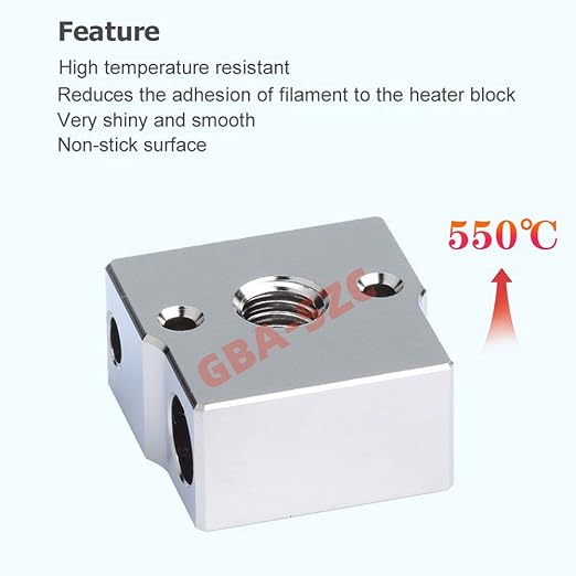 Ender 3 Neo/CR6 SE Heater Block,Plated Copper Upgrade with Silicone Sock for CR-6 SE/CR-6 MAX/CR-5 Pro/CR10 Smart/Ender 3 Neo/V2 Neo/Max Neo Cartridge Sensor. (1PC)