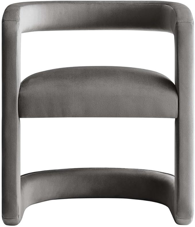 Modway Winslow Stain-Resistant Performance Velvet Accent Chair in [Color]- Open Back Barrel Armchair - Versatile Upholstered Dining Chair - Cozy Reading Chair