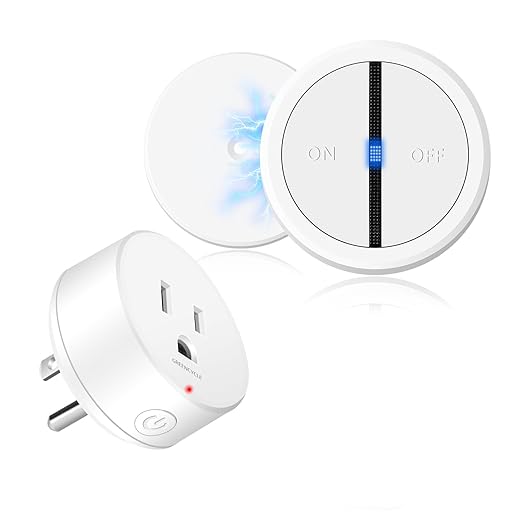 Greencycle Garbage Disposal Wireless Switch Kit,On/Off Switch with Remote Magnetic Base,Air Switch Replacement with No Wiring,No Drilling On Sink Top,500FT RF Range,15A/1500W for Household Appliances