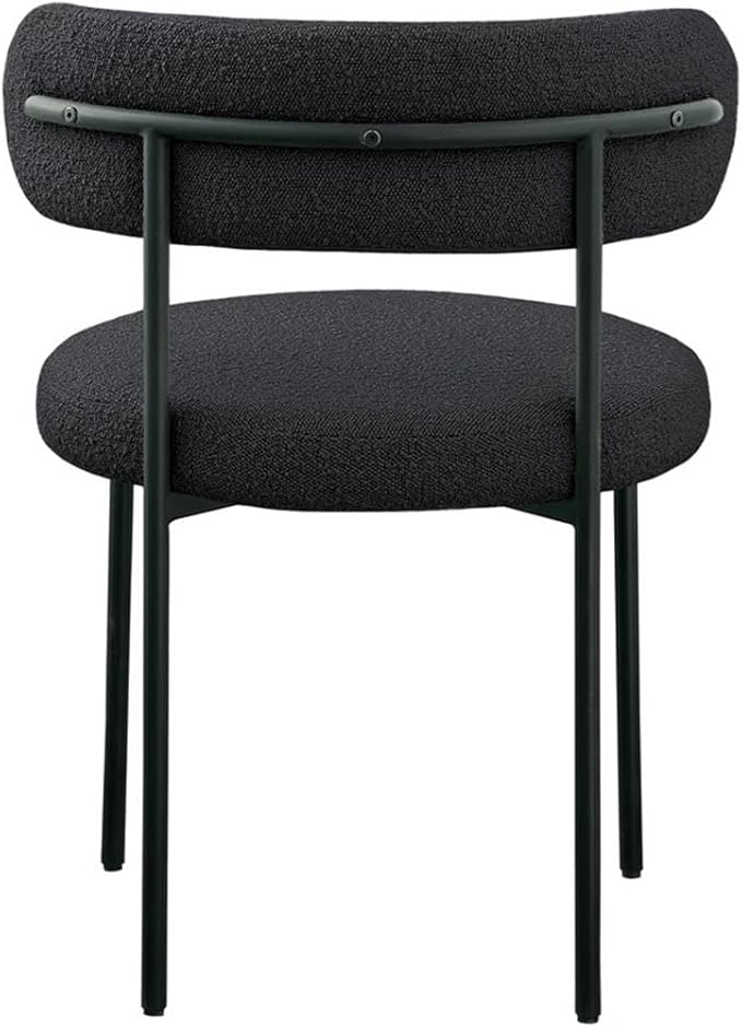 Meridian Furniture Beacon Black Boucle Fabric Dining Chair