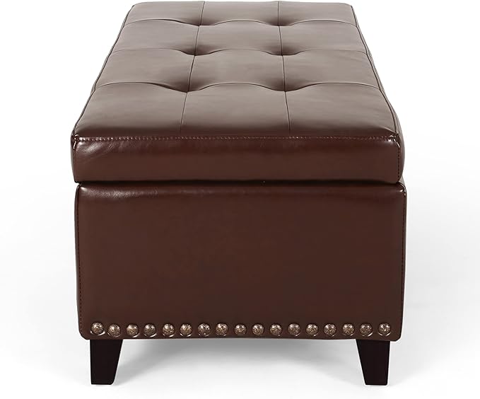Christopher Knight Home Gavin Storage Ottoman, Foggy Brown