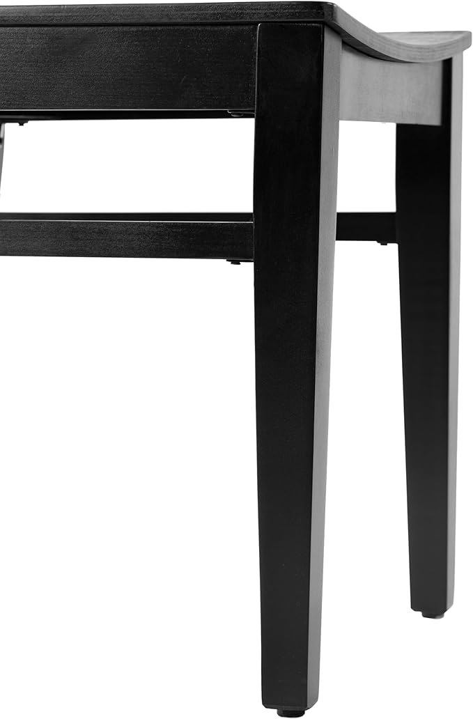Flash Furniture Naples Commercial Solid Wood Dining Chair, Curved Backrest, Sturdy Mortise and Tenon Construction, Set of 2, Black