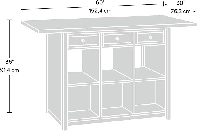 Sauder Craft Pro Series Craft Table/ Pantry cabinets, White finish