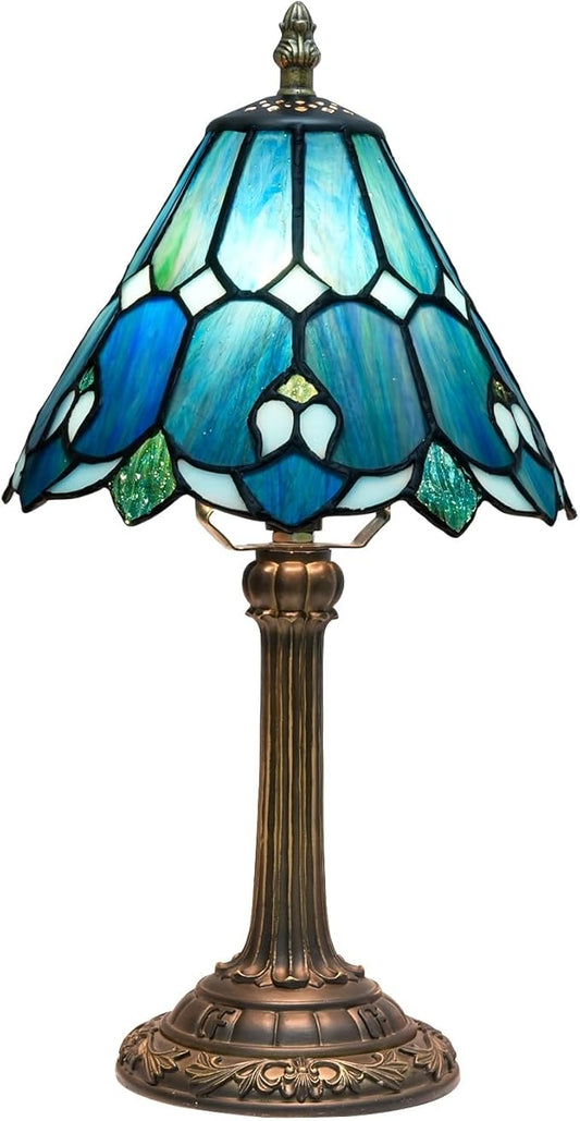 Tiffany Lamp Bedside Table Lamp-Nightstand,Stained Glass Lamp for Bedroom Dorm Living Kitchen, Aesthetic Cute Home Decor Gift (OFU1158)