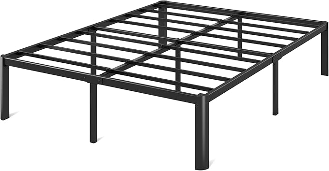 Zinus Van 16 Inch King Metal Platform Bed, Steel Slat Support, No Box Spring Needed, Eco Friendly WonderBox Packaging, Easy Assembly, Black