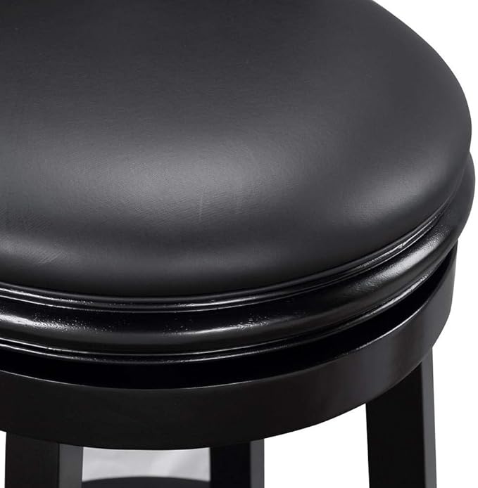 Boraam Augusta Bar Height Swivel Stool, 29-Inch, Black
