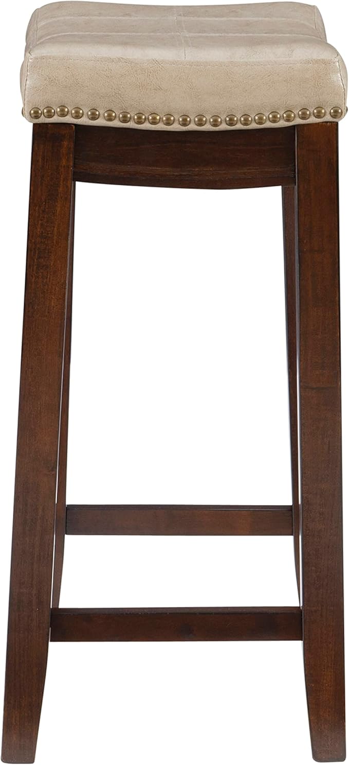 Linon Backless Counter Stool, Brown