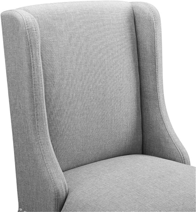 Modway Baron Fabric Upholstered Dining Counter-Height Bar Stool in Light Gray