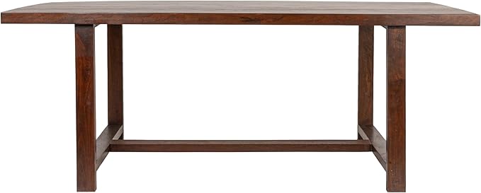 Creative Co-Op Elegant Acacia Trestle Dining Table, Walnut