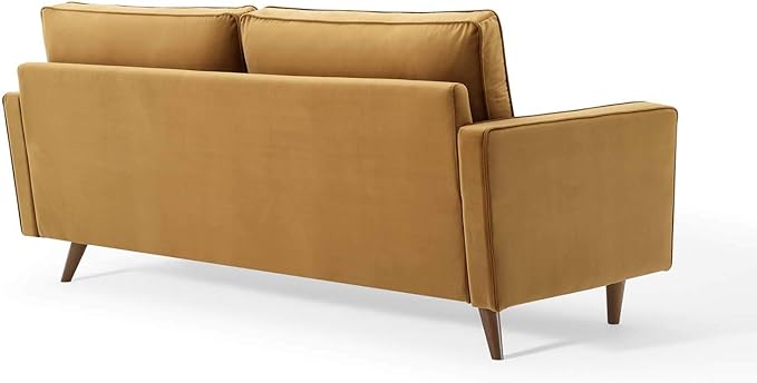 Modway EEI-3764-COG Valour Performance Velvet Sofa, Cognac