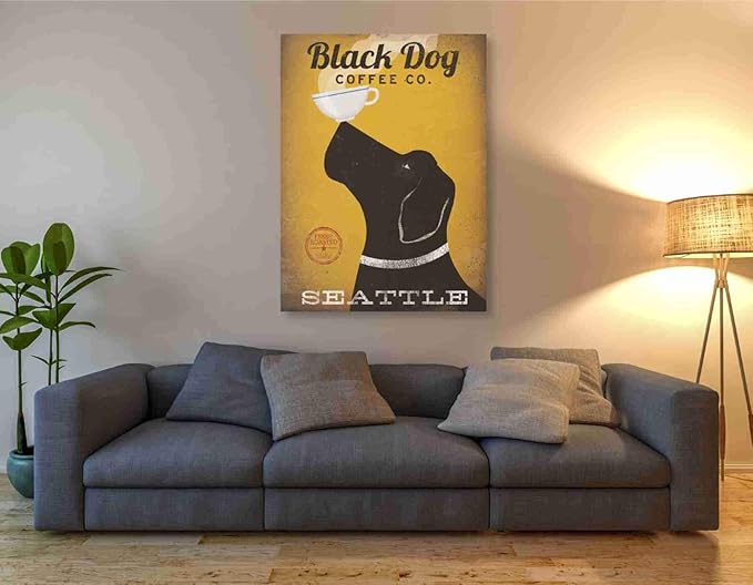 Epic Graffiti 'Black Dog Coffee Co Seattle' by Ryan Fowler, Canvas Wall Art, 40"x54"