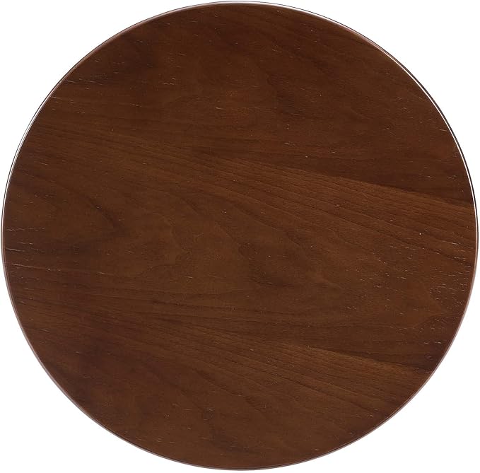 Modway Lippa Round 20" Mid-Century Modern Side Tablin Black Walnut