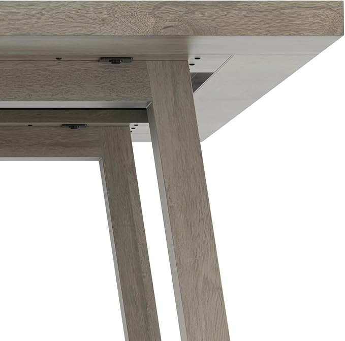 SIMPLIHOME Whitley Dining Table - 72 inch Wide Solid Mango Wood Rectangular Table in White Wash, Modern Farmhouse Style for Dining Room or Kitchen with Extra-Thick Trestle Base, Seats 6