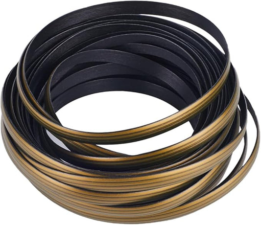 GORGECRAFT 10m Gold Rattan Repair Kit 11 Yard Wicker Repair Material Plastic Rattan Wicker Roll Waterproof Rattan Fix Material for Garden Patio Furniture and Rattan Chair Sofa Storage Basket