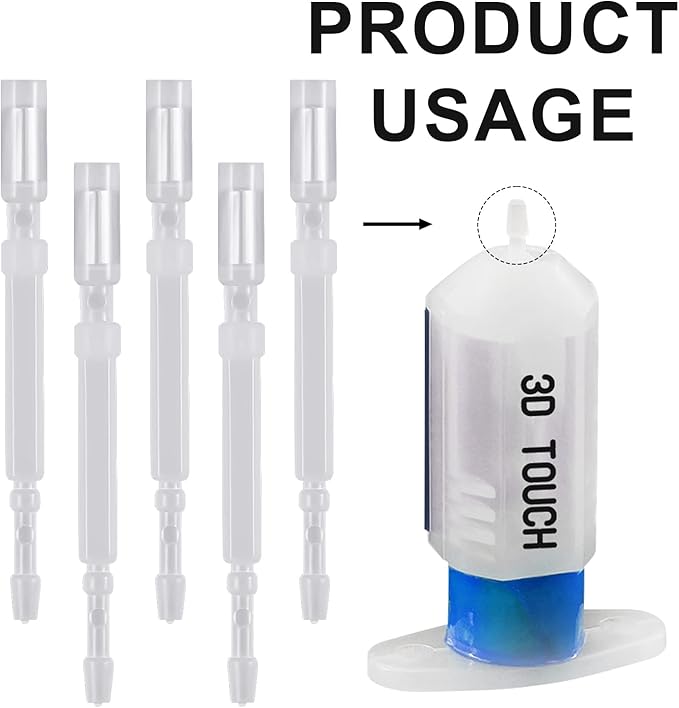 10pcs Bl Touch Probe Pin Replacement, Smart Automatic Bed Leveling Sensor Probe Tips Replacement with 10pcs 3D Printer Nozzle Cleaning Needles Suitable for Bltouch, CR Touch