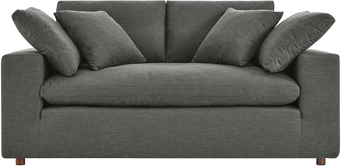 Modway EEI-4859-GRY Commix Down Filled Overstuffed Loveseat, Gray