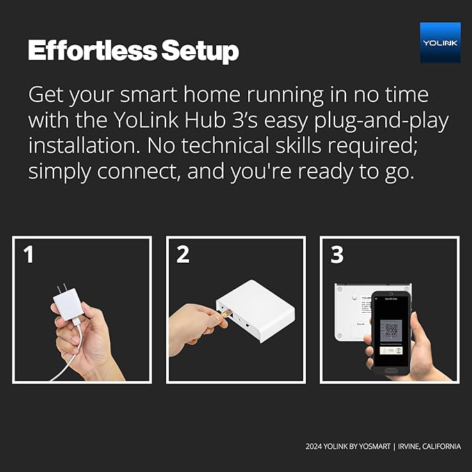 YoLink Smart Home Kit: 4G LTE Cellular Hub & Water Sensor 4-Pack, No Internet Required with a Subscription, SMS, Email & Push Notifications, LoRa Up to 1/4 Mile Range, Alexa, IFTTT, Home Assistant