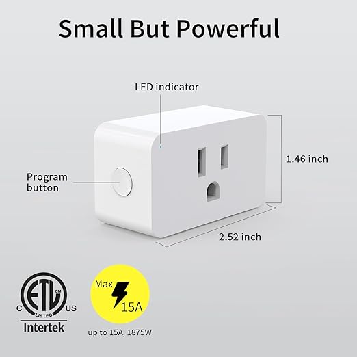 Minoston Z-Wave Plug, 800 Smart Plug, Built-in Repeater Range Extender, 1300FT LR Range, Z-Wave Hub Required, Zwave Outlet Compatible with SmartThings, Hubitat, Vera, ETL Listed (MP31Z)