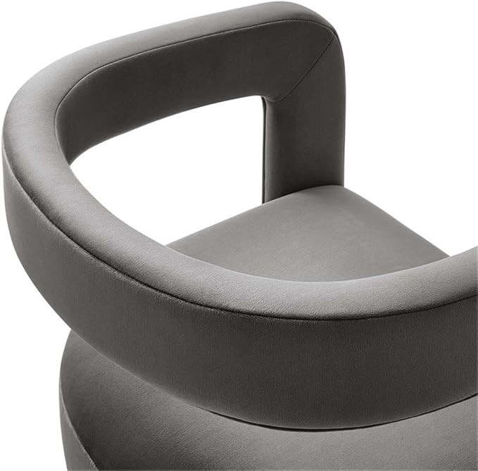 Modway Winslow Stain-Resistant Performance Velvet Accent Chair in [Color]- Open Back Barrel Armchair - Versatile Upholstered Dining Chair - Cozy Reading Chair