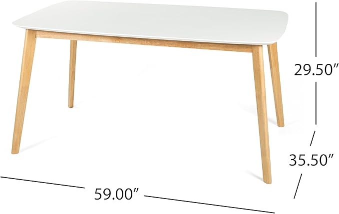 Nyala Dining Table - Wood - White Oak/Natural Oak