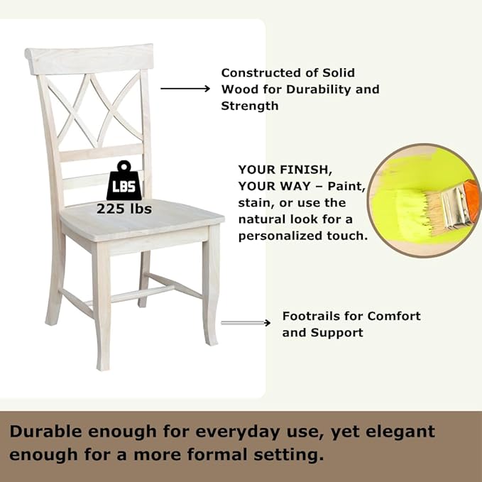 IC INTERNATIONAL CONCEPTS Set of Two Lacy Dining Chairs