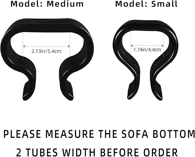 SUQ I OME Pack of 10 Outdoor Patio Garden Wicker Rattan Furniture Aligment Sofa Rattan Chair Fastners Clip Sectional Connector - Non Slip (2.13 inches,Medium)