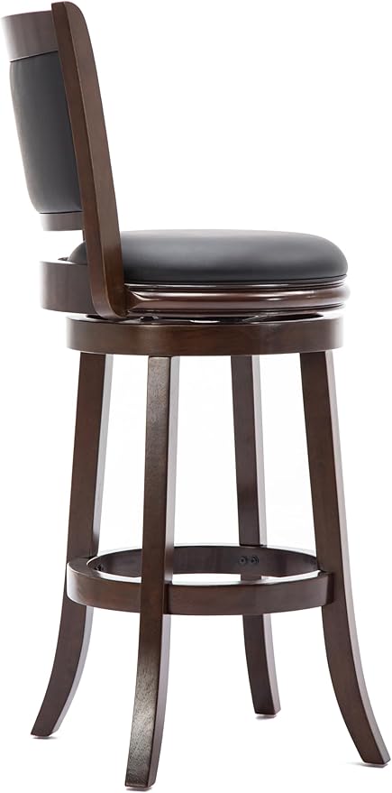 Boraam Augusta Swivel Bar Stool - Black/Cappuccino