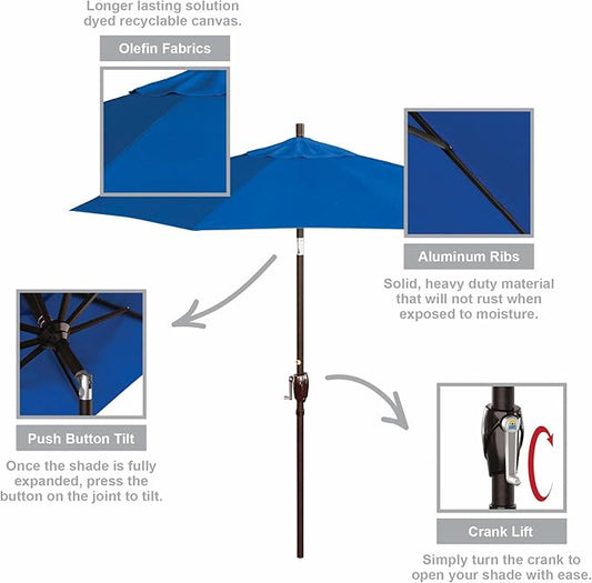 California Umbrella 7.5' Round Aluminum Market Umbrella