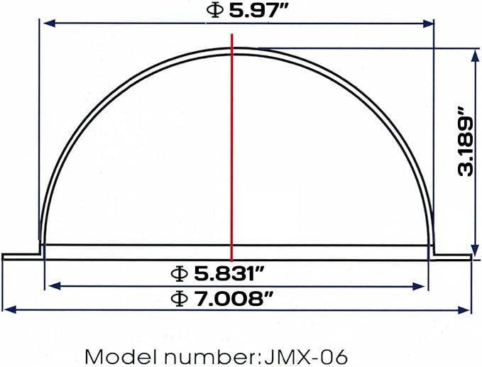 JMX Acrylic/PC CCTV Replacement Clear Camera Dome Cover Security Camera Housing Pet Dog Fence Window Skylight Window (5.8 Inches, Transparent)