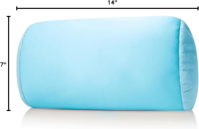 Deluxe Comfort Mooshi Squish Microbead Bed Pillow, 14" x 7" - Airy Squishy Soft Microbeads - Eighteen Fun Bubbly Colors To Choose From - Cuddly And Fun Dormroom Accessory - Bed Pillow, Teal