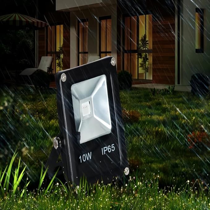 LED Flood Lights,WS2811 Pixel RGB Flood Light, 10W-RGB addressable Pixel floodlight, DC12-24V Input IP65, for Outdoor Decorative/Garden/Stage Lighting/Christmas Party (1PCS-WS2811-10W-B)