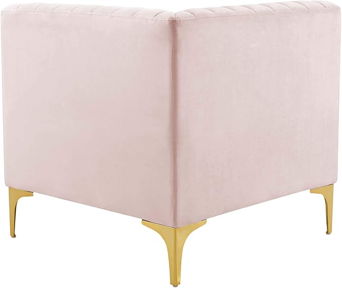 Modway EEI-4346-PNK Triumph Channel Tufted Performance Velvet Loveseat, Pink