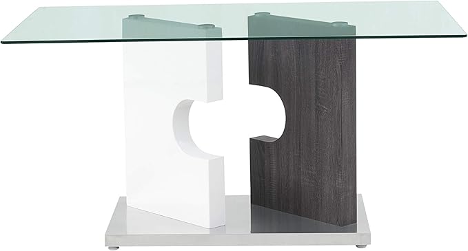 Global Furniture USA Dining Table, Grey-White