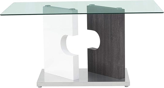 Global Furniture USA Dining Table, Grey-White