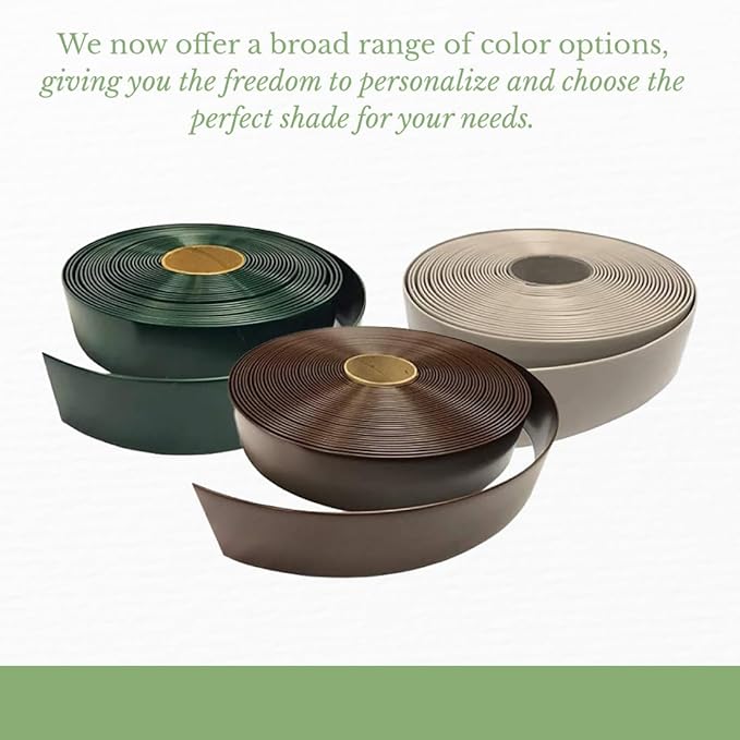 Sunniland Patio 1.5" Wide x 20' Roll Vinyl Strap for Patio Pool Lawn Garden Furniture, Make Your Own Replacement Straps, Includes 20 Free Fasteners, Brown