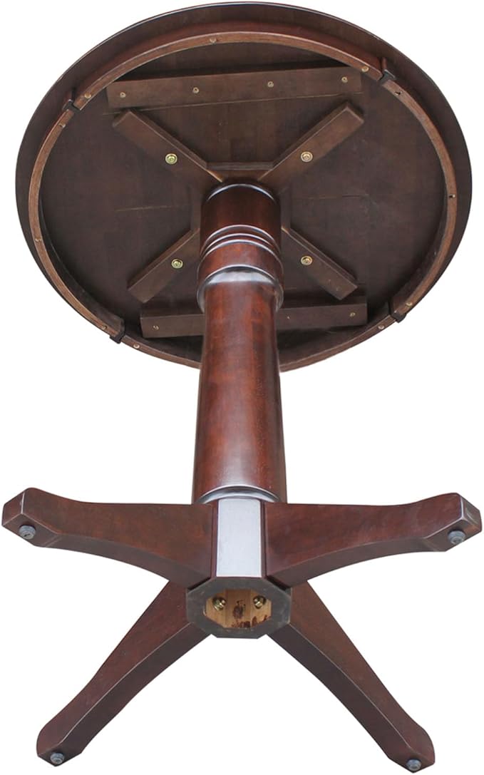 IC INTERNATIONAL CONCEPTS 30" Round Top Pedestal Table - 35.9" H