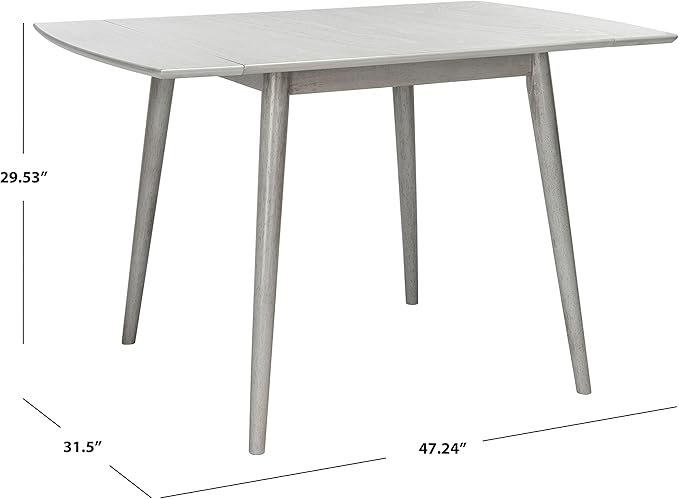 SAFAVIEH Home Collection Kaylee Drop Leaf Dining Room Table DTB1403B, Dark Grey