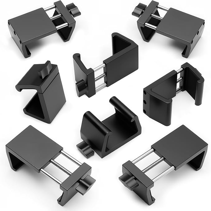 Universal Heavy-Duty Outdoor Furniture Clips for Wicker Patio Furniture, Anti-Separation Locking System for Sectional Couch,Secures up to 2.5" Square & Round Tubes(8pcs)