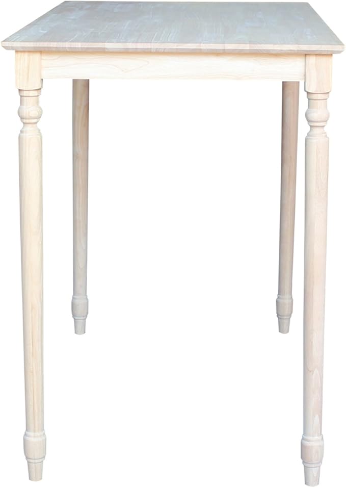International Concepts Unfinished 42" Solid Dining Table with Turned Legs