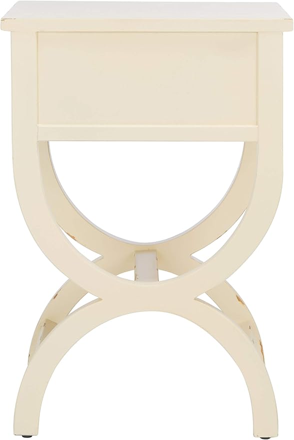Safavieh American Homes Collection Maxine Vintage Cream Accent Table,Vanilla