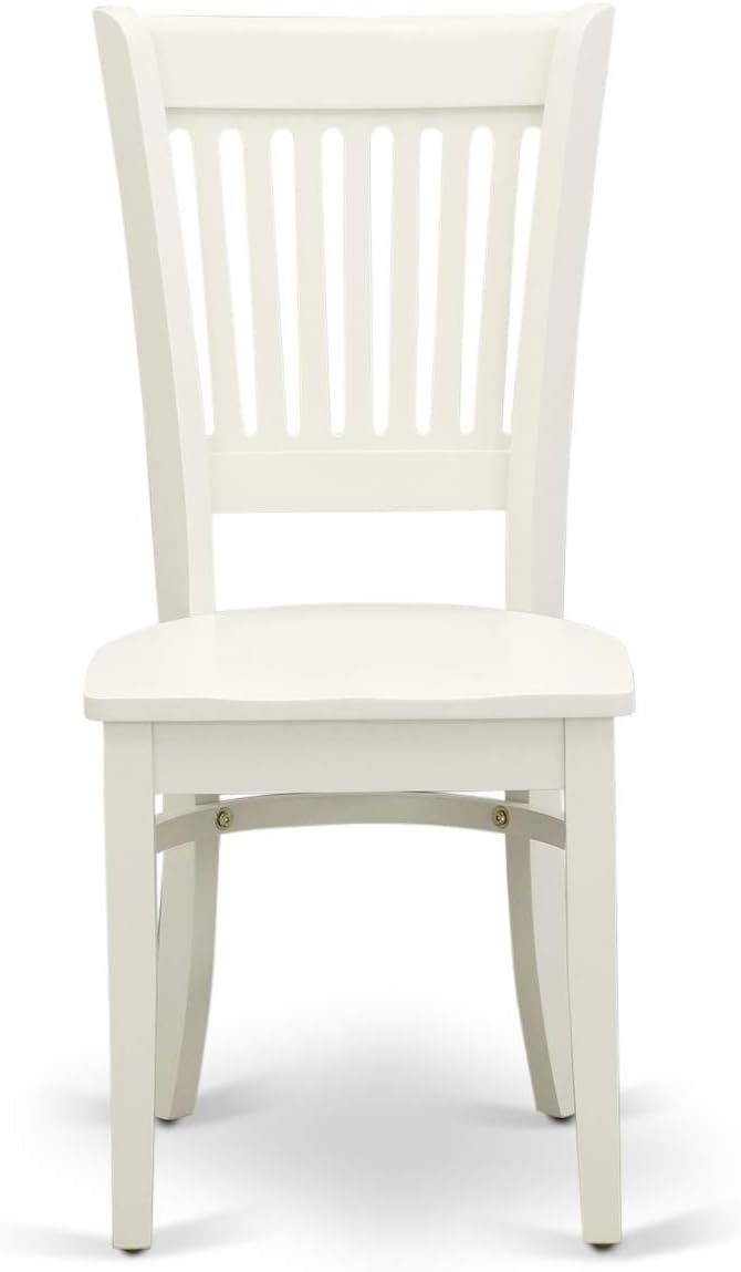East West Furniture CAVA7-LWH-W 7 Piece Dining Table Set Consist of a Rectangle Dining Room Table and 6 Wood Seat Chairs, 36x60 Inch, Linen White
