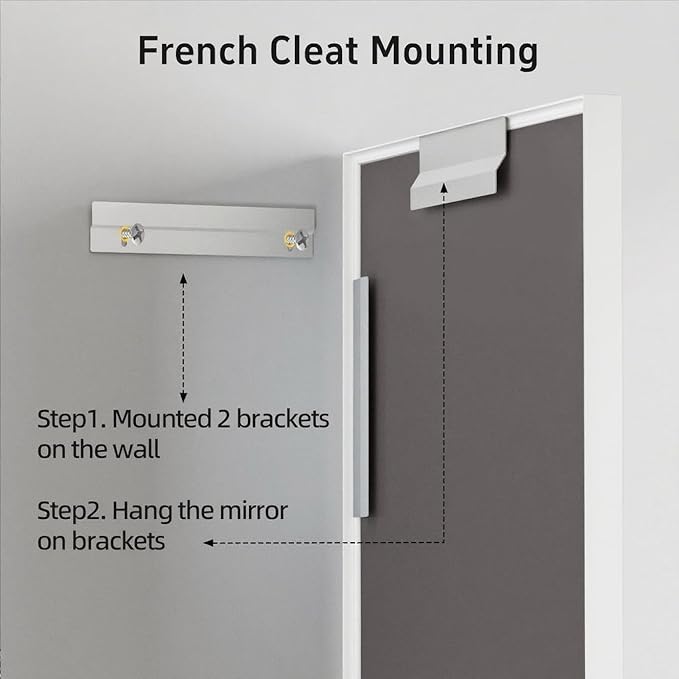 16x24 inch White Bathroom Mirrors for Over Sink, Small Bathroom Vanity Mirror, Aluminum Framed Mirror, Tempered Glass, Decorative Wall Mirror(Horizontal/Vertical)