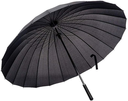 24 Ribs Large Umbrella Fashion Long Handle Straight Anti-UV Sun/Rain Stick Umbrella KS07P