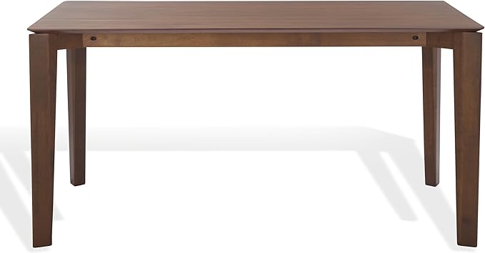 SAFAVIEH Couture Collection - Alyssamarie Walnut Rectangle Wood Dining Table, Modern Tapered Leg Design (SFV6715A)
